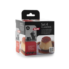 Ibili 827800 Set of 4 Mocha Caramel Cream Mould Stainless Steel 8 cm