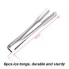 TUPARKA 6 Pack Stainless Steel Ice Tongs Sugar Tongs Serving