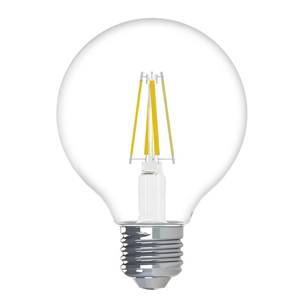 GE Relax HD Globe Dimmable LED Light Bulbs (40 Watt Replacement LED Light Bulbs), 350 Lumen, LED G25 Globe Light Bulbs, Soft White, Clear Finish, 2-Pack LED Bulbs