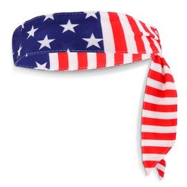 Exacoo Red White and Blue Patriotic American Flag Tie Headband