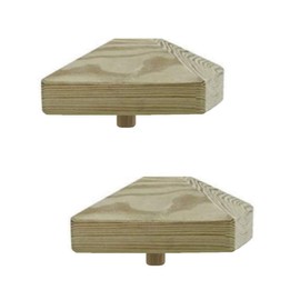 1-10 pieces h2i post caps wooden pyramid size: 80 mm / 100 mm / 130 mm (3) - 2 pieces 130 x 130 mm