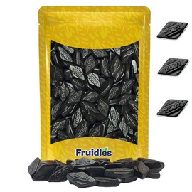 Fruidles Diamond Licorice Gummies, Slightly Salted Black Licorice (8oz Bag)