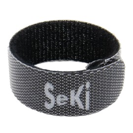 SeKi Pack of 10 Velcro Cable Ties Black 11.5 cm Velcro Tape 12 mm Wide Cable Management Cable Organiser Reusable Velcro Cable Ties Velcro Fastener with Eyelet