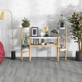 Wisuce Bamboo Plant Stands Indoor, 3 Tier Tall Corner Plant Stand Holder & Plant Display Rack for Garden Outdoor (3-2 Tier)