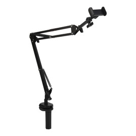 Mobile Phone Lazy Holder Bracket Alloy Steel Adjustable Heavy Duty Phone Holder for Desktop Livestreaming Black