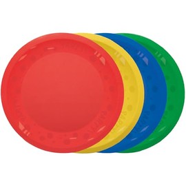 Procos - Plastic Plate Set, 4 Pieces, Reusable, Party Tableware for Birthday, Theme Party, BBQ Party