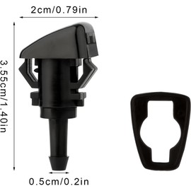 Juego de 2 Kit de Boquillas para Limpiaparabrisas Delantero de Coche, Boquillas de Limpiaparabrisas, 5303833AA/5116079AA, Compatible con Chrysler, Jeep y Dodge
