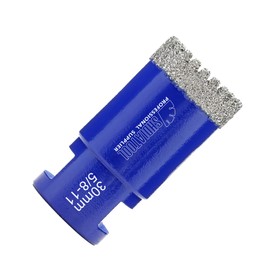 SHDIATOOL Diamond Drill Core Bits 1-3/16-inch Hole Saw Cutter for Drilling Porcelain Tile Marble Ceramic Granite 30mm on 5/8inch-11 Angle Grinder