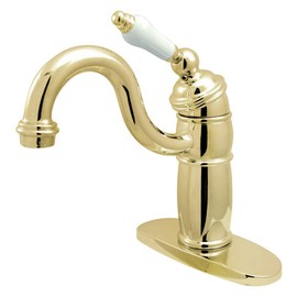 Kingston Brass KB1482PL Victorian One-Handle 1-Hole Deck Mount Bar Faucet in Polished Brass
