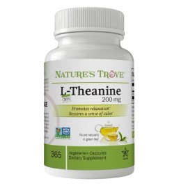 Nature'S Trove L-Theanine 200mg Super Value Size - 365 Vegetarian Capsules Nature's Trove