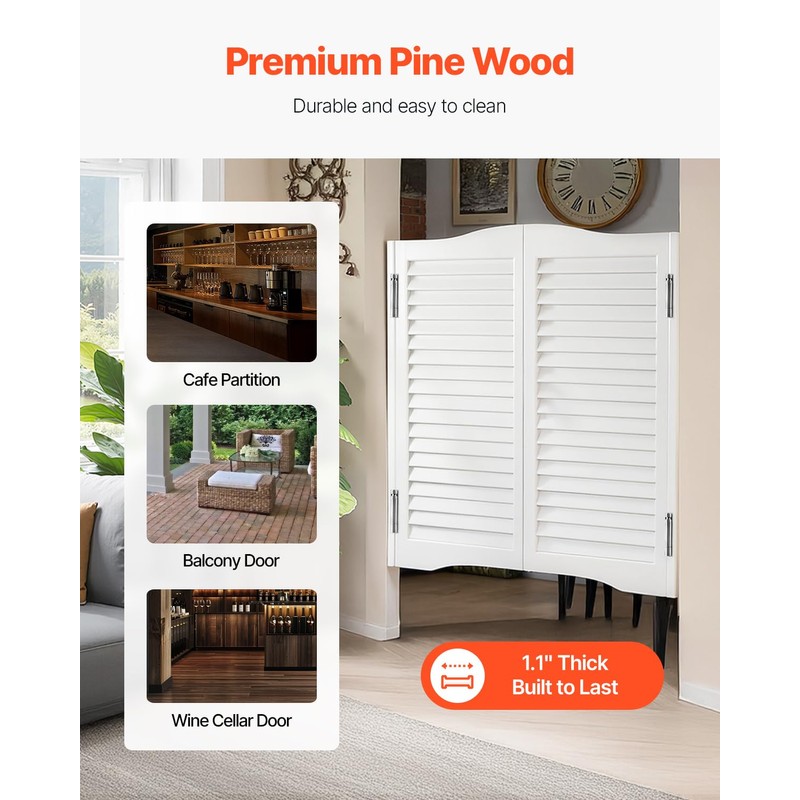 VEVOR Double Saloon Doors, 36" W x 36" H Arched