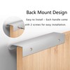 Qjaiune Back Mount Finger Edge Pull 80mm/3.15", Aluminum Hidden Handle
