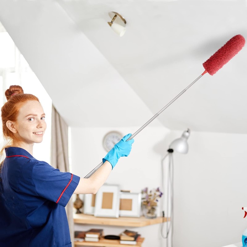 OFFCUP Extendable Feather Duster, Microfiber Duster with Extra Long 100