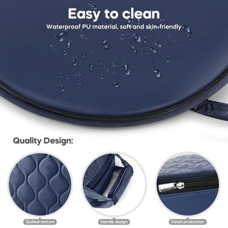 Amenpoki Portable Waterproof Leather Diaper Changing Pad Compact for Travel
