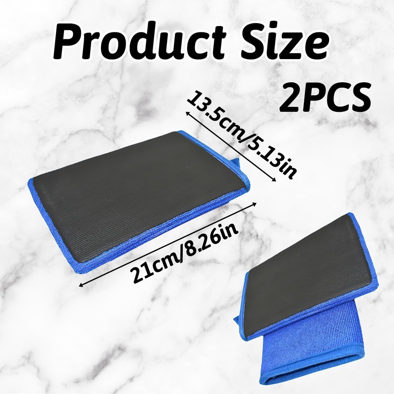 ZcrPrn Clay Mitt, Car Wash Mitt, 2 Pack Microfiber Clay