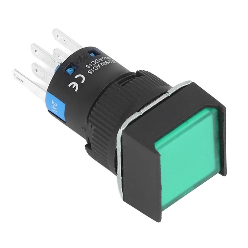 25PCS Push Button Switch with Light 16mm Square Self Locking