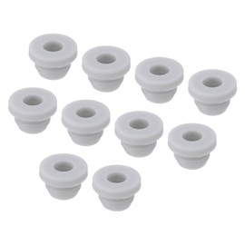 sourcing map 10Pcs Snap Rubber Grommet Plug Mount Dia 6.5mm ID 4mm Narrow Groove Width 2mm Seal Anti-Scratch for Electrical Box Cable Pipes Grey