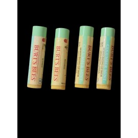 Burt's Bees (4) Burt's Bees Cucumber Mint Moisturizing Lip Balm 100% Natural