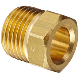 Eaton Weatherhead 100X6 Brass CA360 Inverted Flare Brass Fitting, Nut, 3/8" Tube OD (Pack of 10)