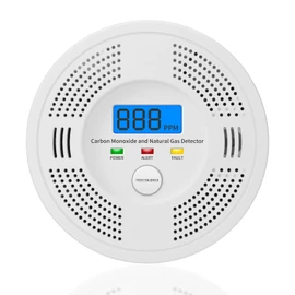 Battery Powered Natural Gas and Carbon Monoxide Detector CH4 Combustible Gas Alarm with Audible and Visual Alerts CO and Methane Leak Sensor for Home RV Apartment and Kitchen Safety Includes Batteries