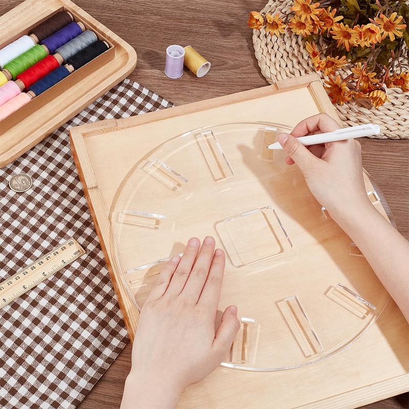 BENECREAT Clock Router Templates, 12inch Acrylic Router Inlay Template, Circle