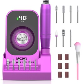 Nagelfräser Professionell 40000U/min - Maniküre Pediküre Set Fußpflege Elektrisch mit 7 Nail Drill Bits für Gelnägel, Elektrische Nagelfeile Nagelpflegeset Set, Salon & Heimgebrauch
