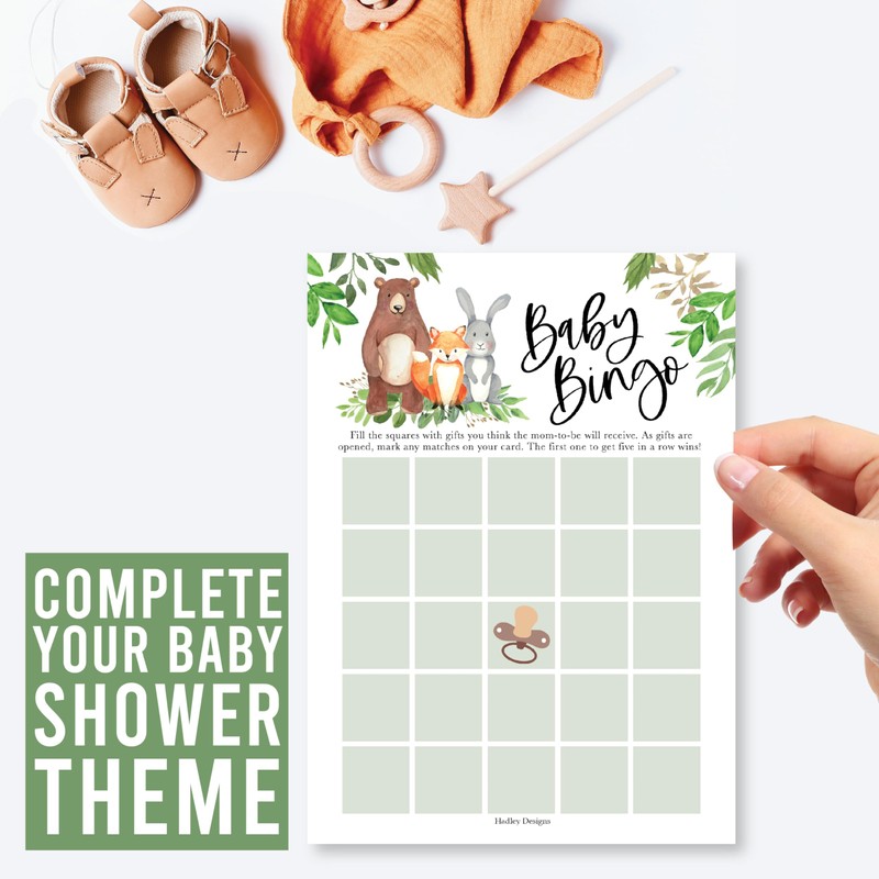 Woodland IB7 BB_BT - Juego de baby shower
