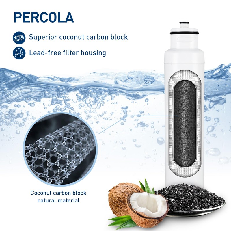 PERCOLA HX2017FR-A Water Filter, Compatible with Hisense® HX2017F-A, HRF266N6CSE1, HRF266N6CSE,