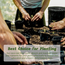 Coco Coir Brick for Plants, 12 Packs 100% Natural Organic Compressed Coconut Coir Fiber with Low EC & PH Balance, High Nutrition Coconut Soil Coco Fiber for Planting, Herbs