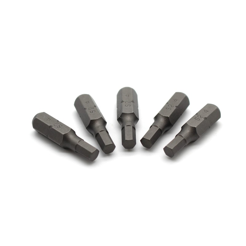 TEMO 50 pc H-4 Hex 4mm (5/32 Inch) Impact Ready