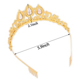 Ondder Green Princess Crown for Girls with Comb Birthday Tiara Crown for Girls Coronas Para Niñas Princess Accessories