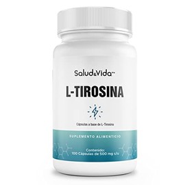 L-Tirosina 1500 mg por porción (3 Cápsulas) | 100 Cápsulas | S&V | Sin Gluten y Sin OMG