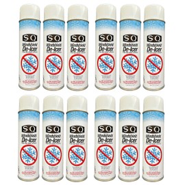 SQ Windshield De-Icer Frost and Snow Remover, 12 Pack, 14.5 oz per can (12)