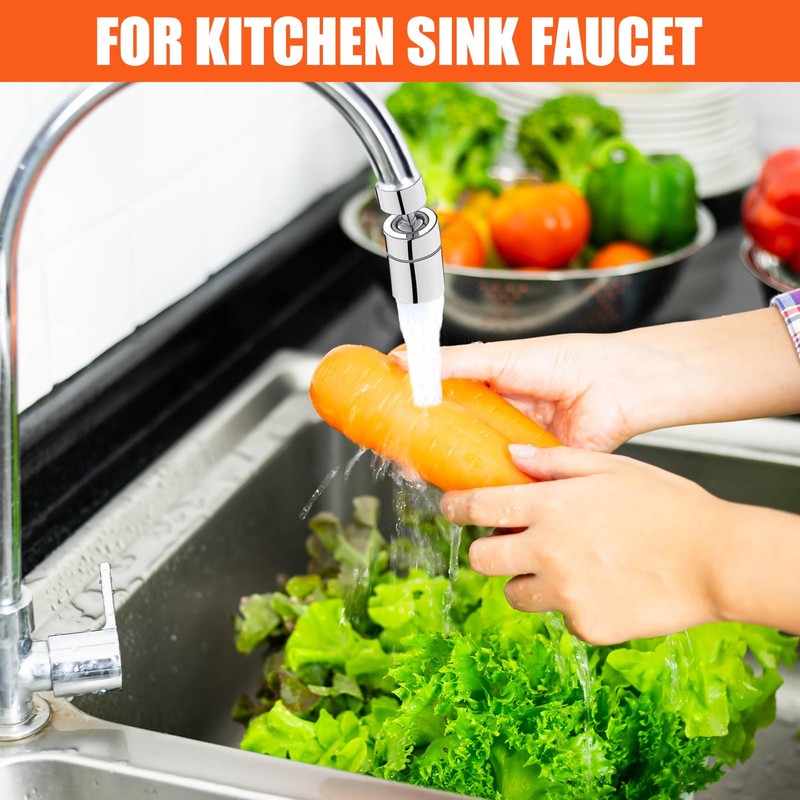 2 Pieces 360° Swivel Tap Attachment M22/M24 Multifunctional Rotating Tap