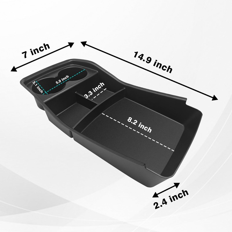 BestEvMod for EV9 Lower Center Console Organizer Tray Interior Accessories