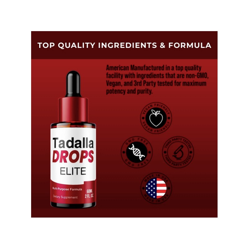 Tadala Drops, Tadalla Drops Elite Men Health Support, Liquid Drops