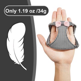 Puppytie No Pull Dog Harness with Multifunction Dog Leash,Soft Adjustable No Choke Escape Proof Pet Harness Vest,Knitted Black-White,XXS