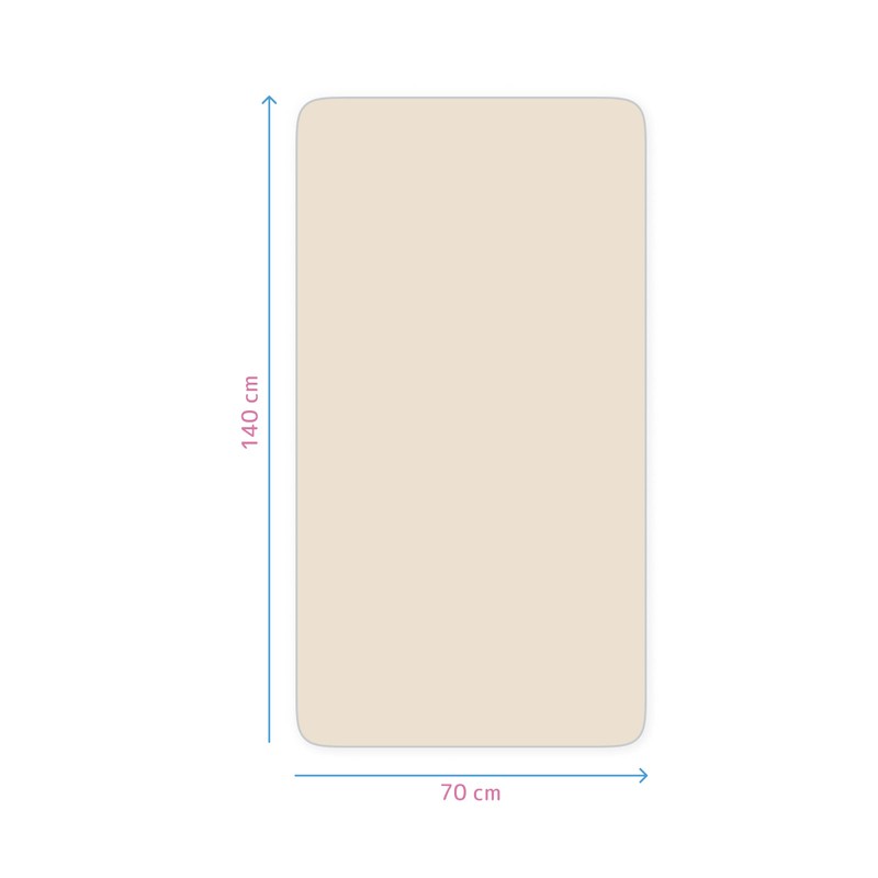 2X Jersey 100% Cotton Fitted Sheet for 140 x 70