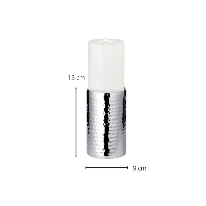 EDZARD Candlestick Agadir, height 5,9 in, stainless steel