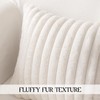 MOSAYT 18x18 Faux Fur Plush Throw Pillow Covers Set of