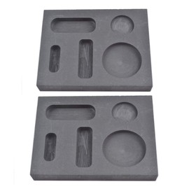 OTOOLWORLD Graphite Casting Ingot Mold Metal Refining Scrap Bar Coin Combo 1/4 1/2 1 oz (2)