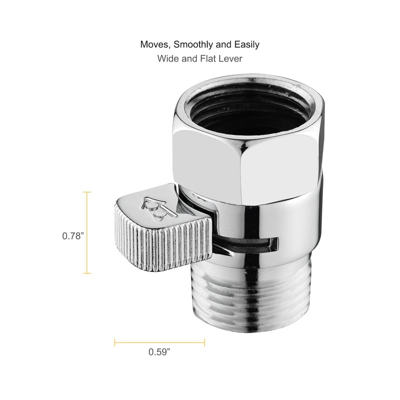 Chrome Water Flow Control Valve, G1/2" Shower Head Flow Control