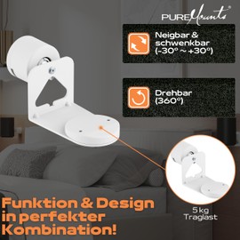 PureMounts Speaker Wall Mount for Sonos Era 100 & 300, White