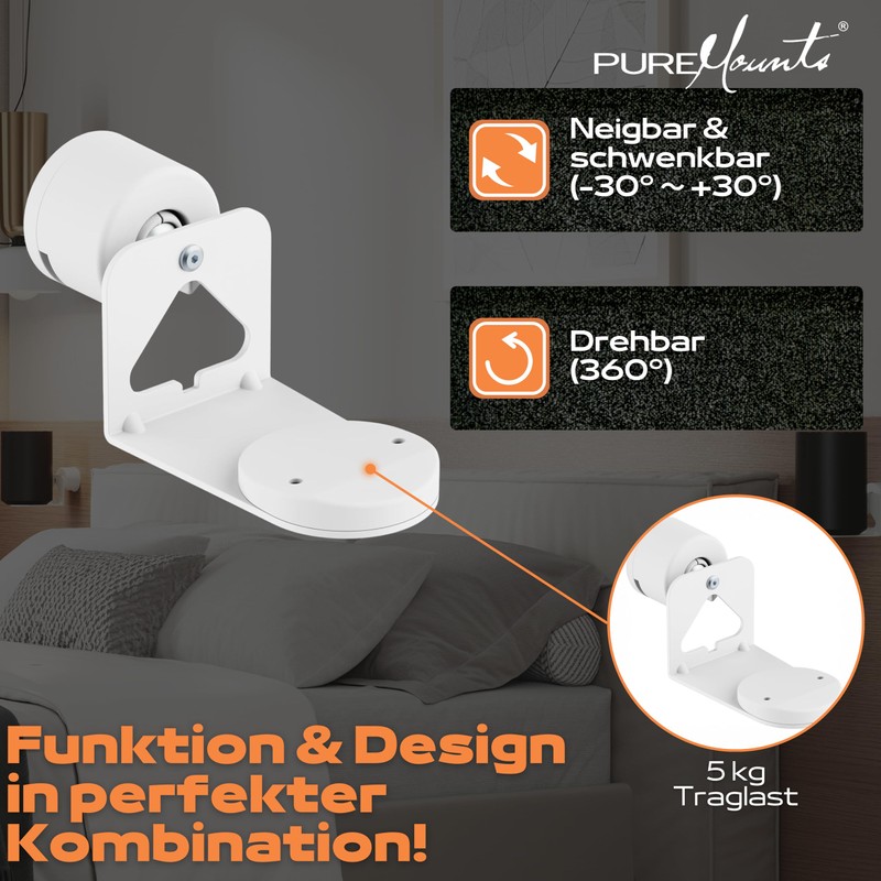 PureMounts Speaker Wall Mount for Sonos Era 100 & 300,