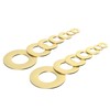 170 PCS M2 - M8 Copper Flat Washers,Brass Gaskets