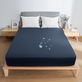 2023 Fitted Sheet, Waterproof Sheets, High Density Fabric, Mattress Cover, 5 Sides Waterproof, Quick Drying, Single, Semi-Double, Double, Queen, Bed Cover, Breathable, Washable, Nursing Care, Sheet