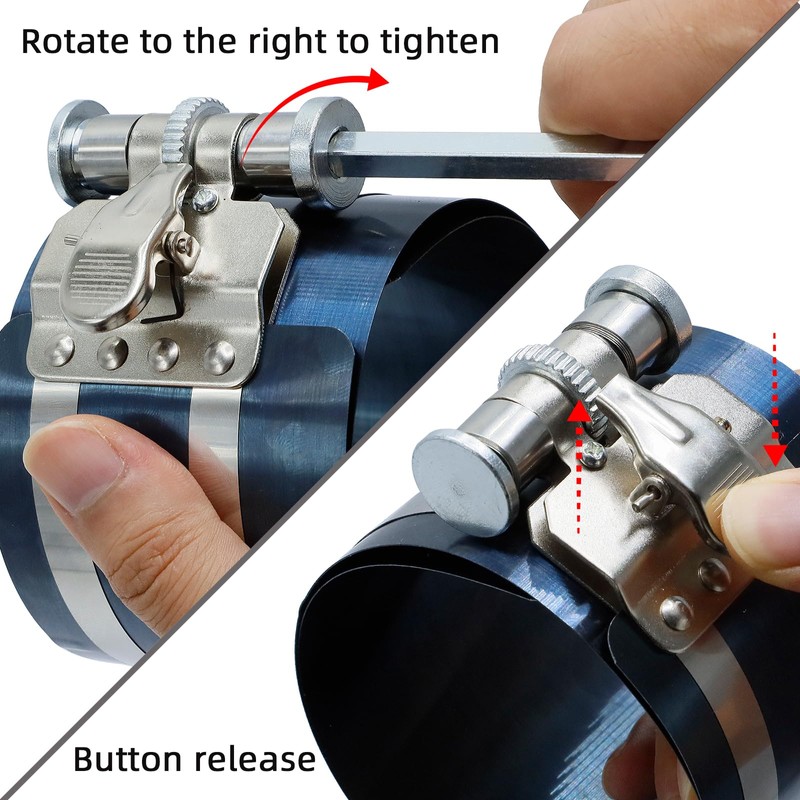 CCLIFE Piston Tension Band 75 mm Piston Ring Tensioner Diameter