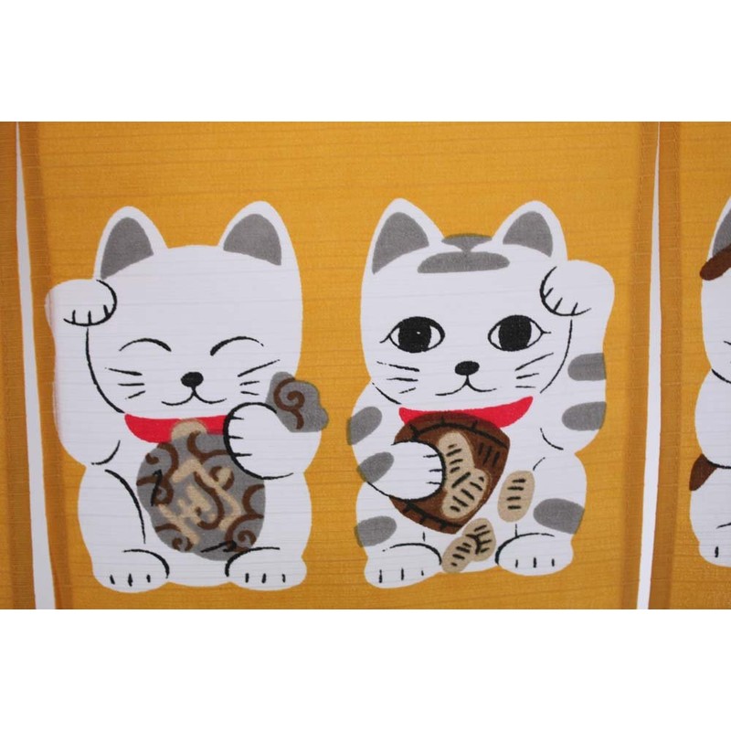 narumikk のれん 七福ねこ 17-129