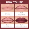 6 Colors Matte Lip Liner Pencils with Sharpener, Waterproof Long