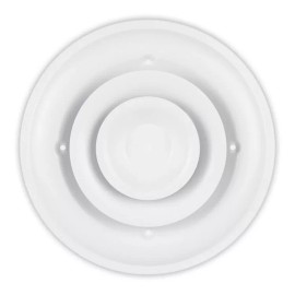 Shoemaker 8 Step Down Round Ceiling Diffuser, White - Shoemaker 90-8